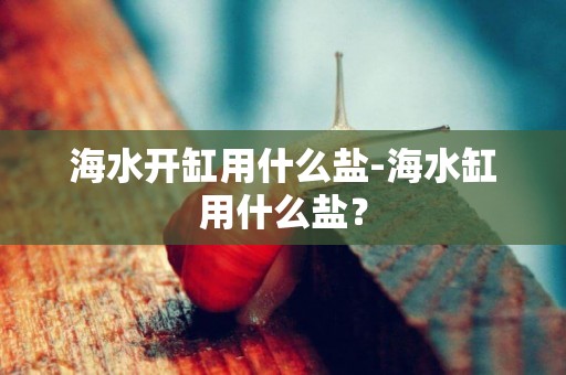 海水開缸用什么鹽-海水缸用什么鹽？