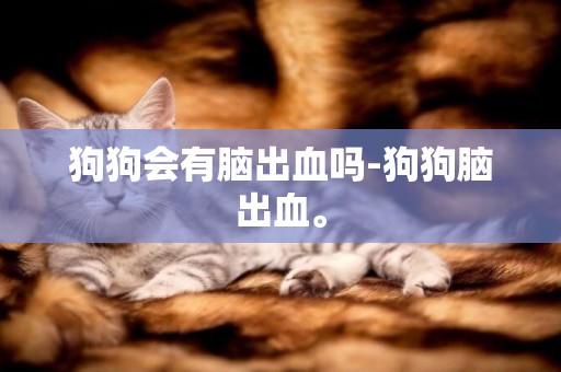 狗狗會有腦出血嗎-狗狗腦出血。