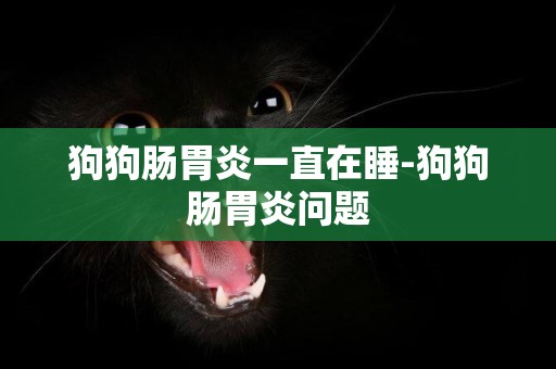 狗狗腸胃炎一直在睡-狗狗腸胃炎問題