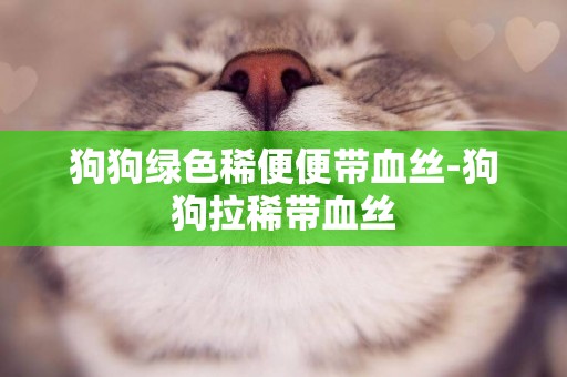 狗狗綠色稀便便帶血絲-狗狗拉稀帶血絲