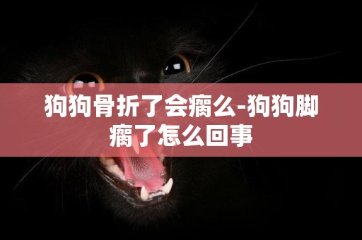 狗狗骨折了會瘸么-狗狗腳瘸了怎么回事