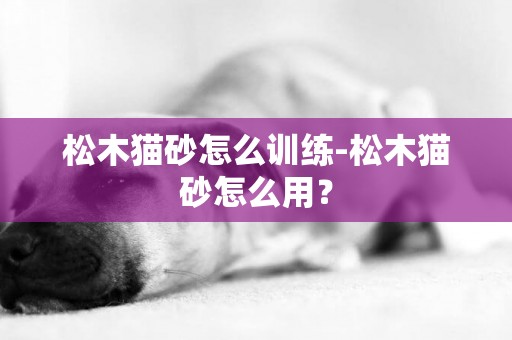 松木貓砂怎么訓練-松木貓砂怎么用？