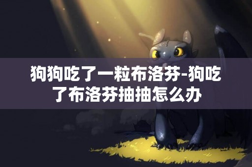 狗狗吃了一粒布洛芬-狗吃了布洛芬抽抽怎么辦