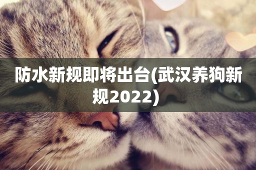 防水新規即將出臺(武漢養狗新規2022) 