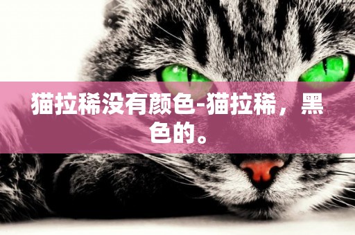 貓拉稀沒有顏色-貓拉稀，黑色的。