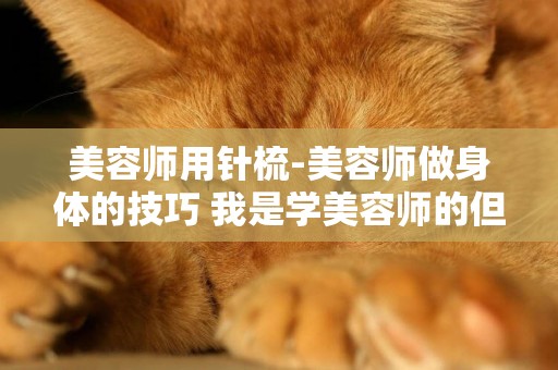 美容師用針梳-美容師做身體的技巧 我是學美容師的但是做身體不會用力胳膊疼
