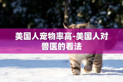 美國人寵物率高-美國人對獸醫的看法
