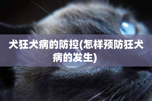 犬狂犬病的防控(怎樣預防狂犬病的發生) 