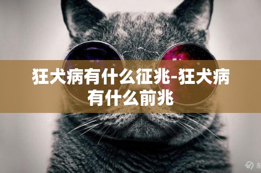 狂犬病有什么征兆-狂犬病有什么前兆