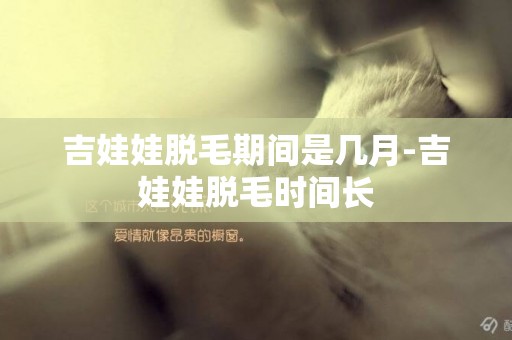 吉娃娃脫毛期間是幾月-吉娃娃脫毛時間長