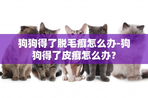 狗狗得了脫毛癬怎么辦-狗狗得了皮癬怎么辦？