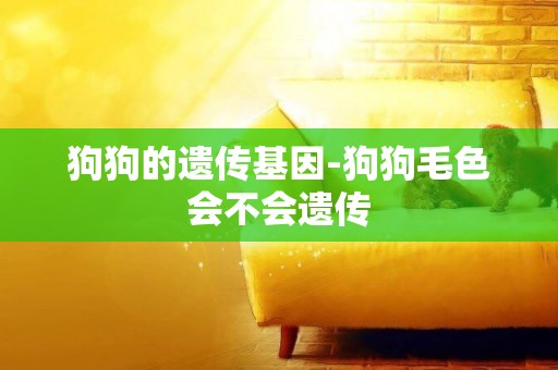 狗狗的遺傳基因-狗狗毛色會不會遺傳