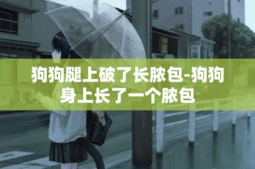 狗狗腿上破了長膿包-狗狗身上長了一個膿包