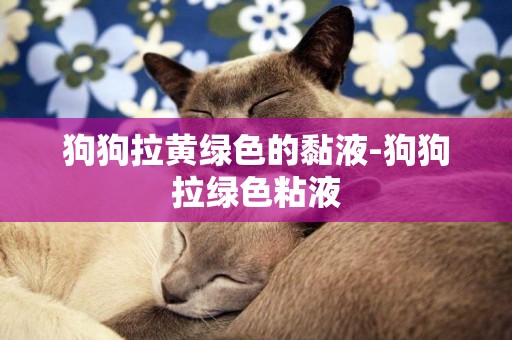 狗狗拉黃綠色的黏液-狗狗拉綠色粘液