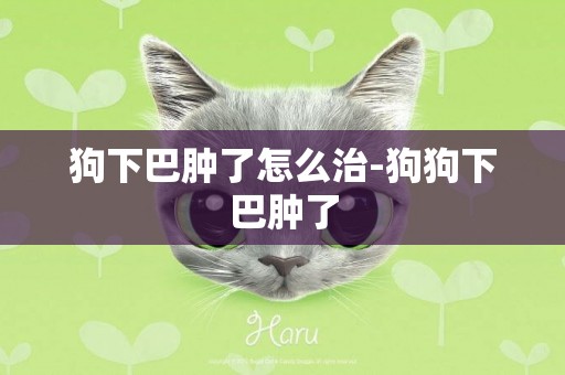 狗下巴腫了怎么治-狗狗下巴腫了