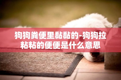狗狗糞便里黏黏的-狗狗拉粘粘的便便是什么意思