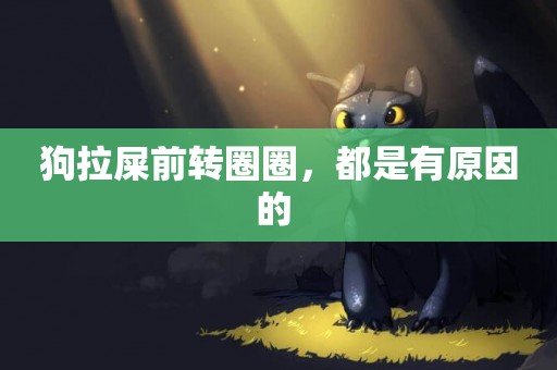 狗拉屎前轉圈圈，都是有原因的 