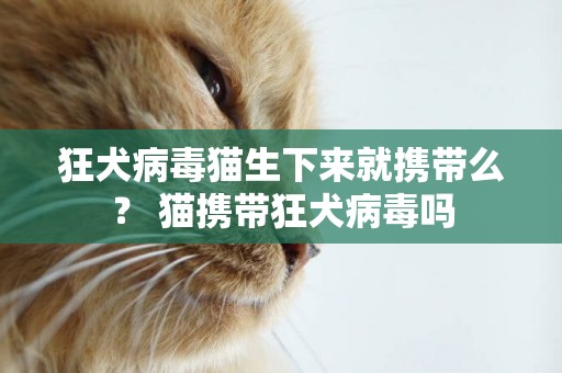 狂犬病毒貓生下來就攜帶么？ 貓攜帶狂犬病毒嗎