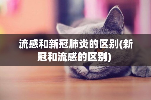 流感和新冠肺炎的區別(新冠和流感的區別) 