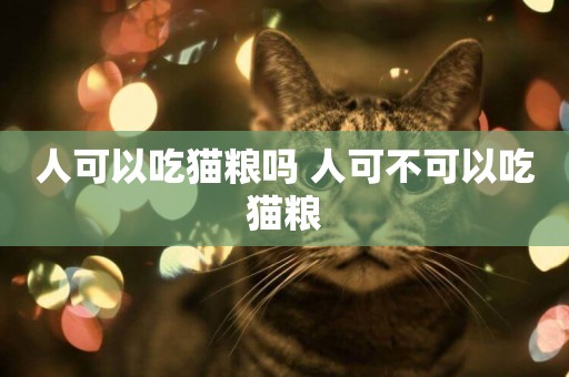 人可以吃貓糧嗎 人可不可以吃貓糧