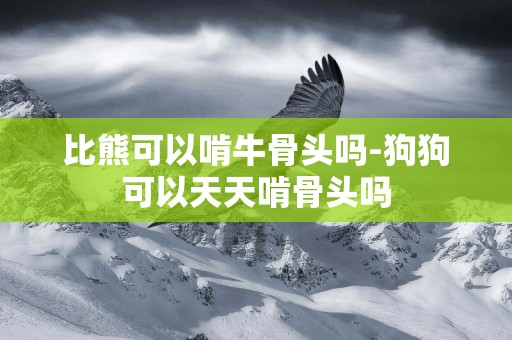 比熊可以啃牛骨頭嗎-狗狗可以天天啃骨頭嗎