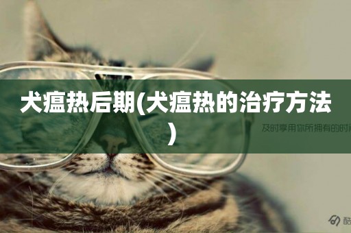 犬瘟熱后期(犬瘟熱的治療方法) 