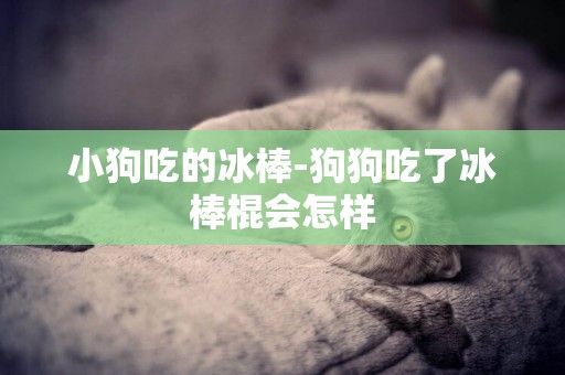 小狗吃的冰棒-狗狗吃了冰棒棍會怎樣