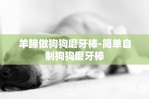 羊蹄做狗狗磨牙棒-簡單自制狗狗磨牙棒