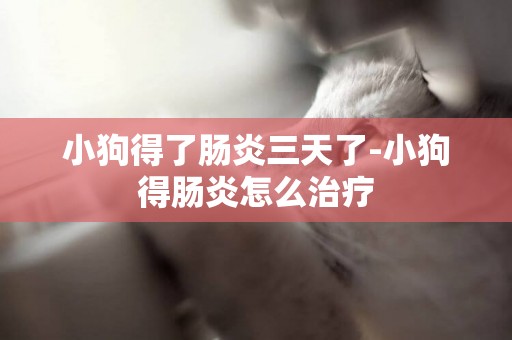 小狗得了腸炎三天了-小狗得腸炎怎么治療