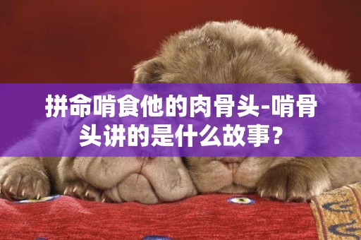 拼命啃食他的肉骨頭-啃骨頭講的是什么故事？