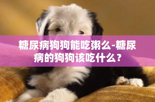 糖尿病狗狗能吃粥么-糖尿病的狗狗該吃什么？