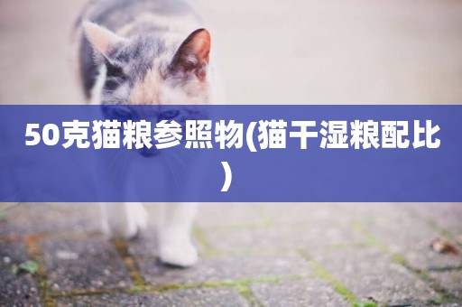 50克貓糧參照物(貓干濕糧配比) 