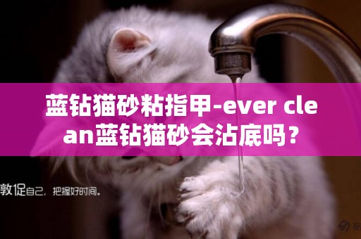 藍鉆貓砂粘指甲-ever clean藍鉆貓砂會沾底嗎？