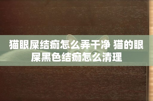 貓眼屎結痂怎么弄干凈 貓的眼屎黑色結痂怎么清理