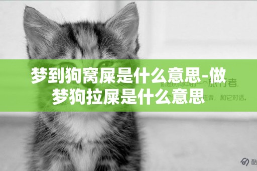 夢到狗窩屎是什么意思-做夢狗拉屎是什么意思