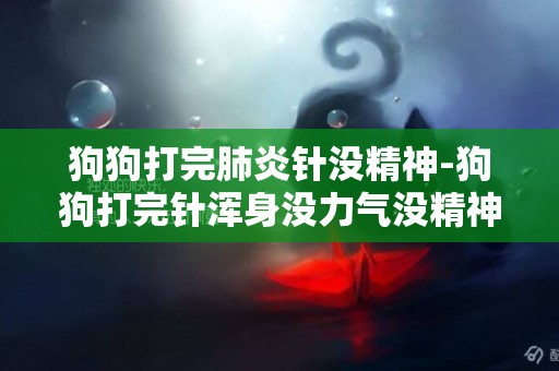 狗狗打完肺炎針沒精神-狗狗打完針渾身沒力氣沒精神？