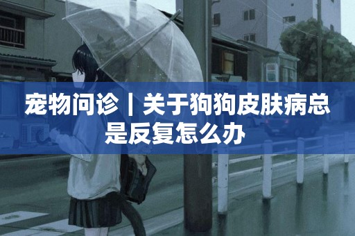 寵物問診｜關于狗狗皮膚病總是反復怎么辦 