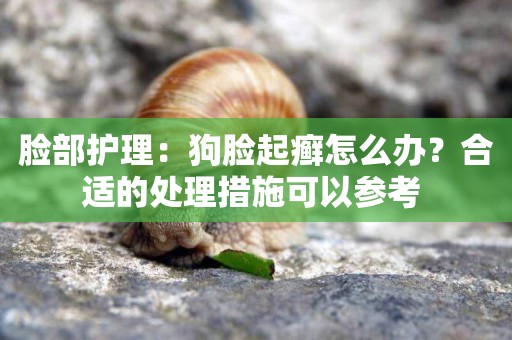 臉部護理：狗臉起癬怎么辦？合適的處理措施可以參考 