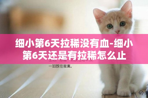 細小第6天拉稀沒有血-細小第6天還是有拉稀怎么止