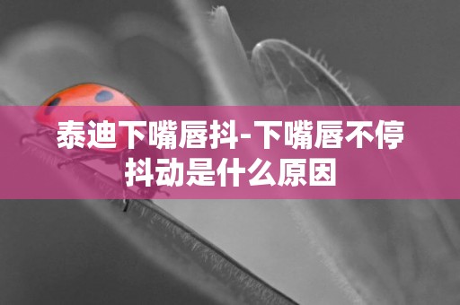 泰迪下嘴唇抖-下嘴唇不停抖動是什么原因