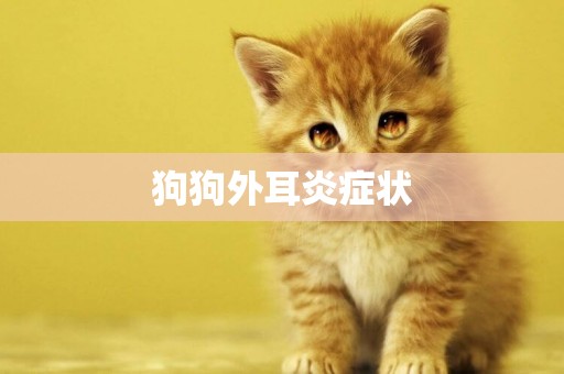 狗狗外耳炎癥狀