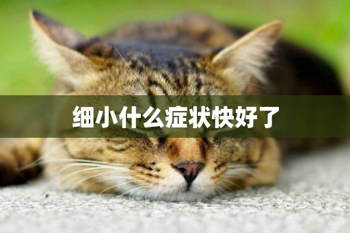 細小什么癥狀快好了