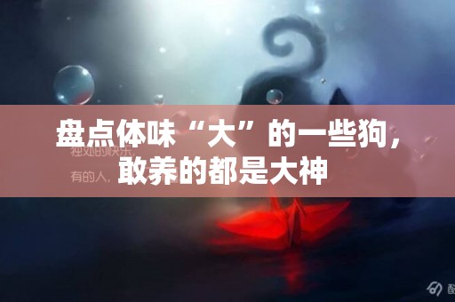 盤點體味“大”的一些狗，敢養的都是大神 