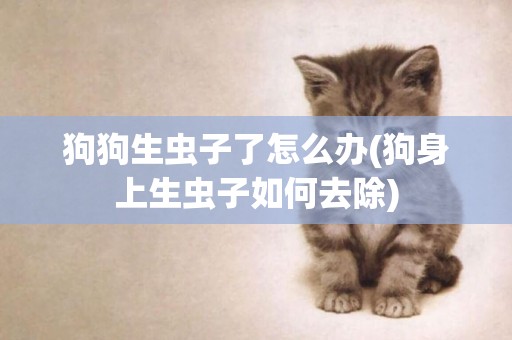 狗狗生蟲子了怎么辦(狗身上生蟲子如何去除)