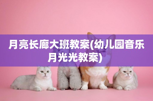 月亮長廊大班教案(幼兒園音樂月光光教案) 