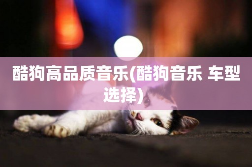 酷狗高品質音樂(酷狗音樂 車型選擇) 