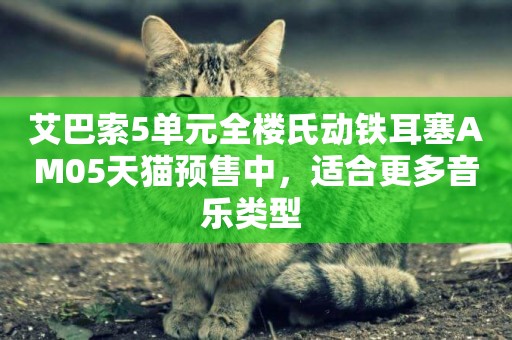 艾巴索5單元全樓氏動鐵耳塞AM05天貓預售中，適合更多音樂類型 