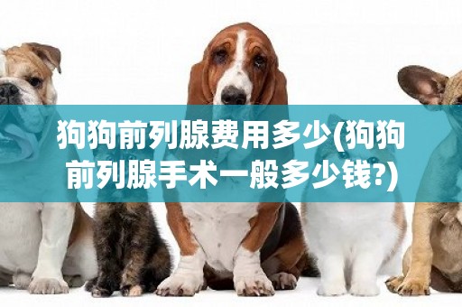 狗狗前列腺費用多少(狗狗前列腺手術一般多少錢?)