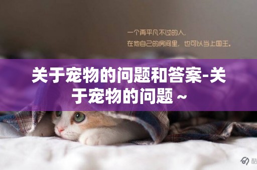 關于寵物的問題和答案-關于寵物的問題～