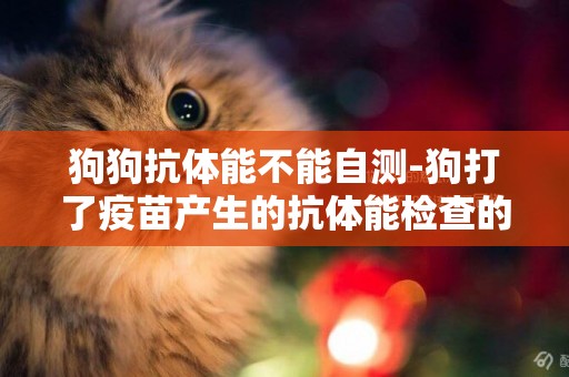 狗狗抗體能不能自測-狗打了疫苗產生的抗體能檢查的出來嗎？